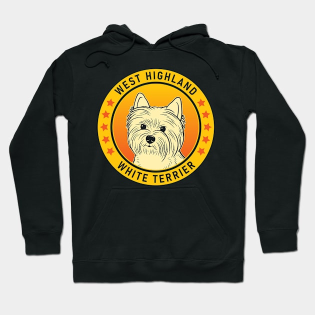 West Highland White Terrier Westie Dog Portrait Hoodie by millersye